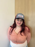 Curved Tri Colored, Grey, Black and Burgundy Mesh Cap